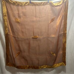 Rayon & velvet square scarf